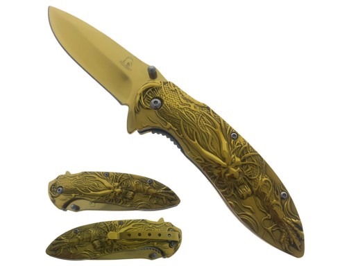 Falcon 6.75" Spring Assisted Pocket Knife KS3764GD